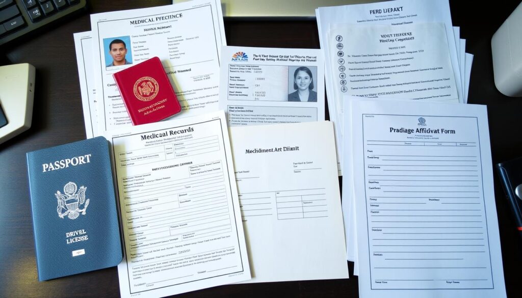 Collection of identity documents needed for birth certificate affidavit