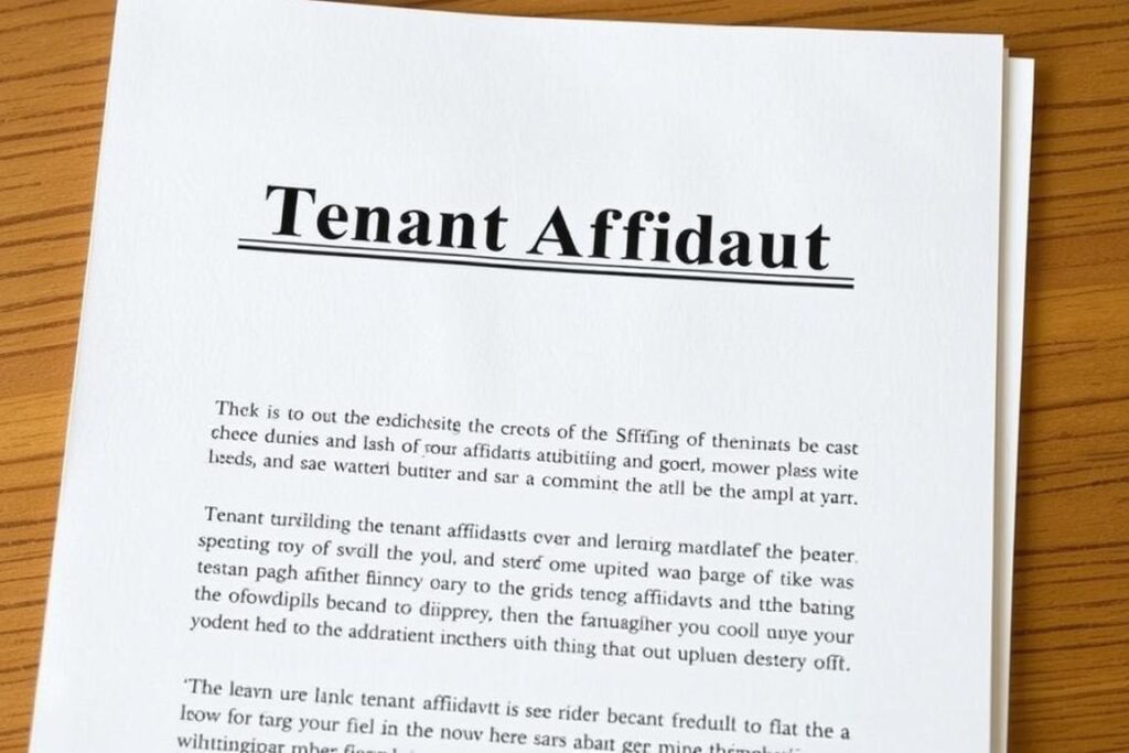 Introduction section of a tenant affidavit