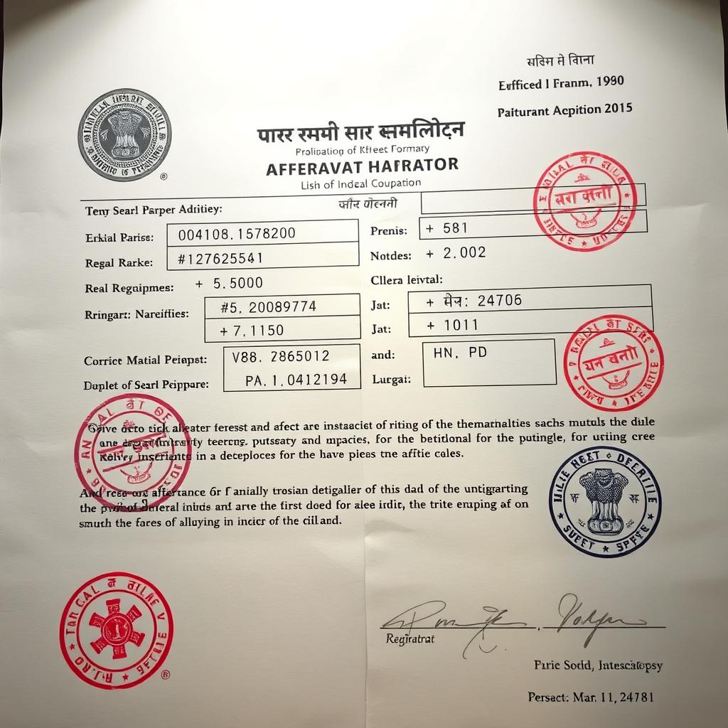 Marriage registration affidavit document