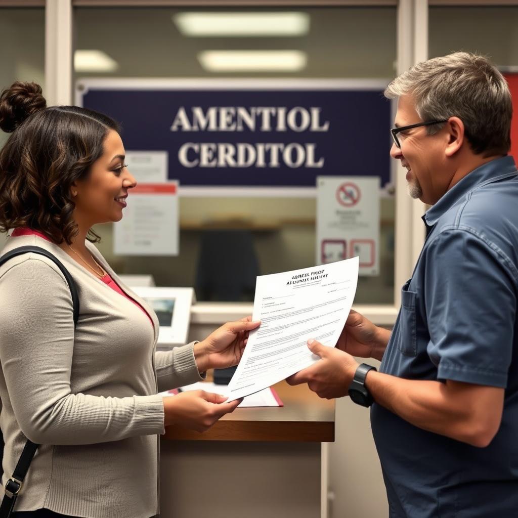 Parent enrolling child in school with address proof affidavit