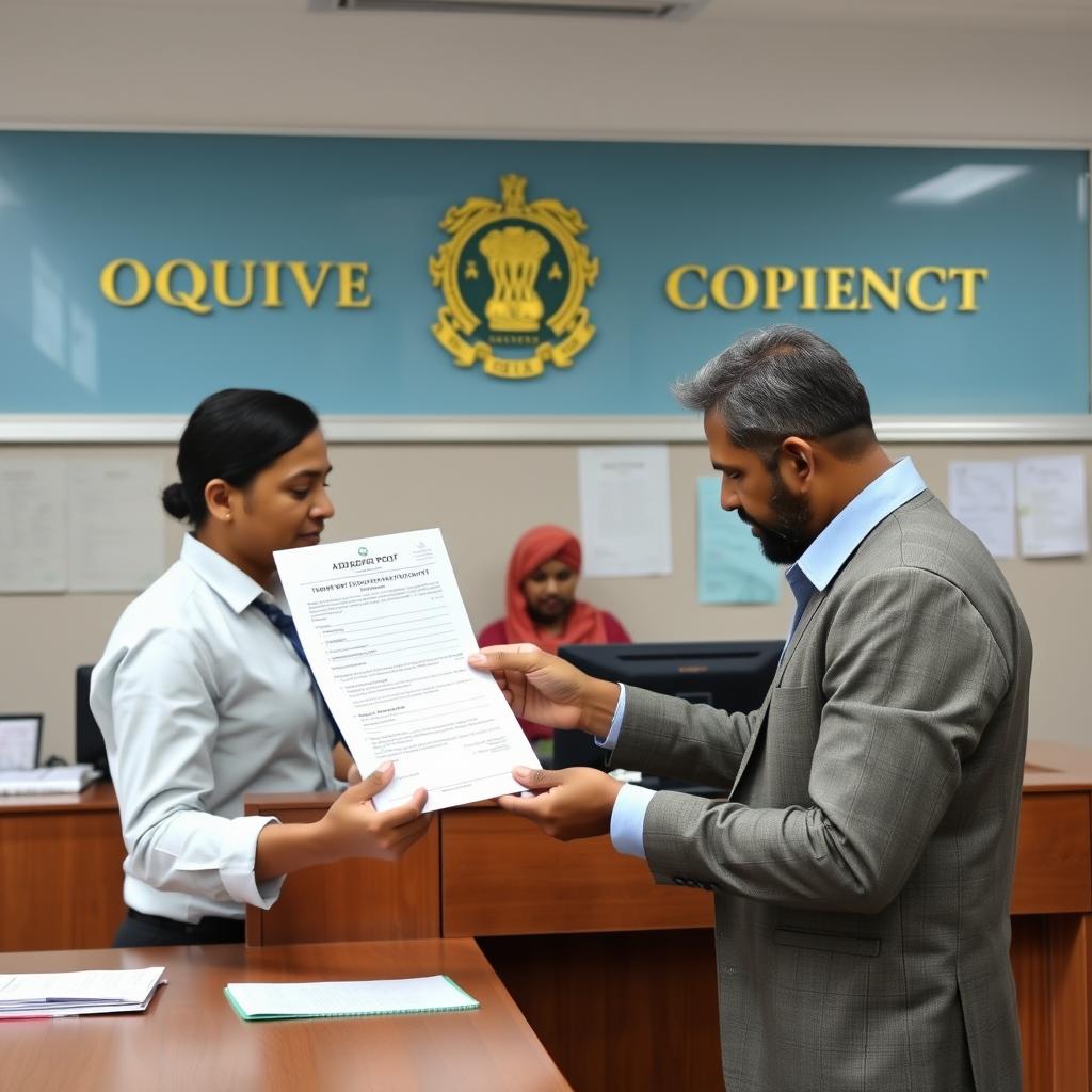 Person applying for government services with address proof affidavit