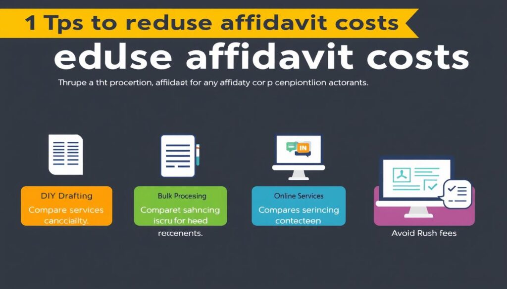 Person implementing cost-saving strategies for affidavit preparation