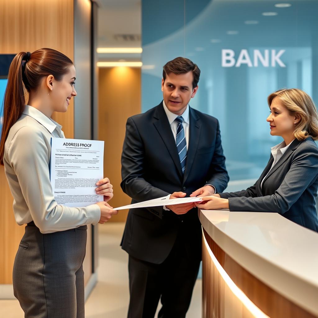 Person opening a bank account with address proof affidavit