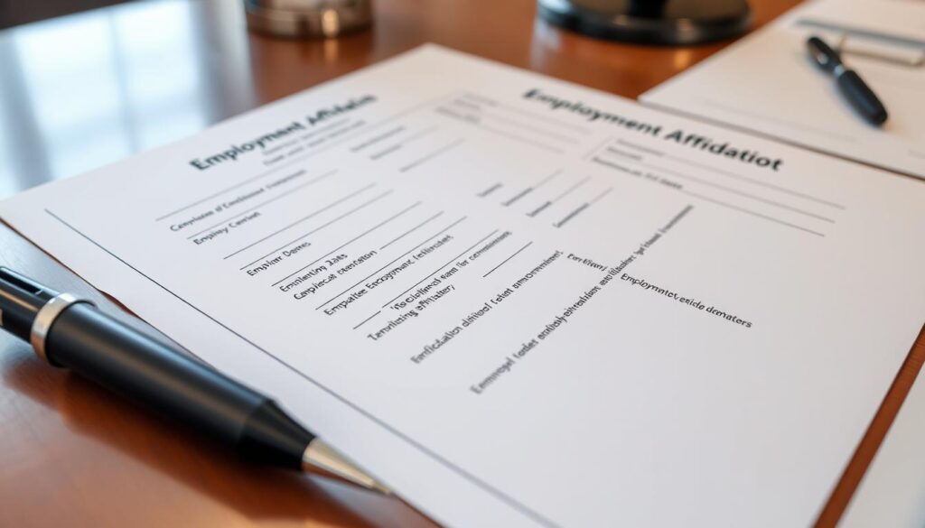 Sample employment verification affidavit template Sample employment verification affidavit template