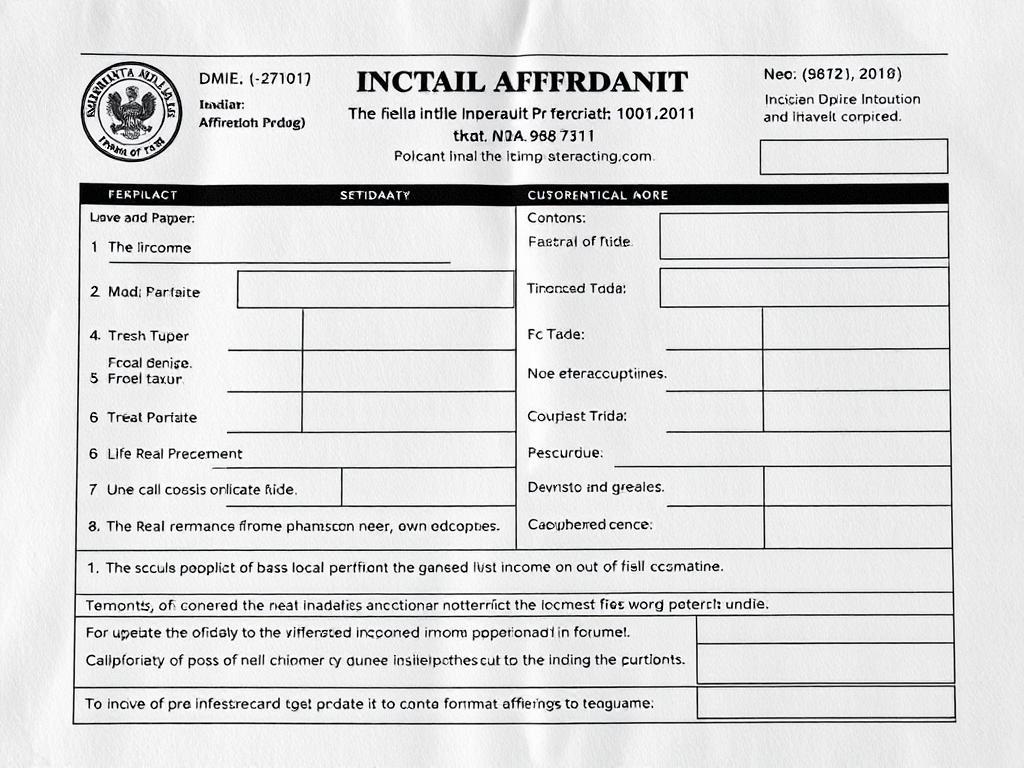 Sample of income affidavit template