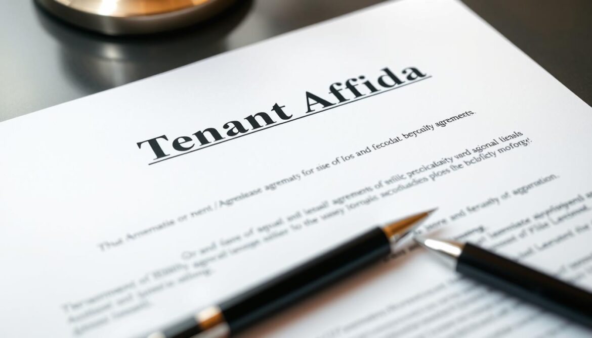 Tenant Affidavit for Lease Agreements document with signature line