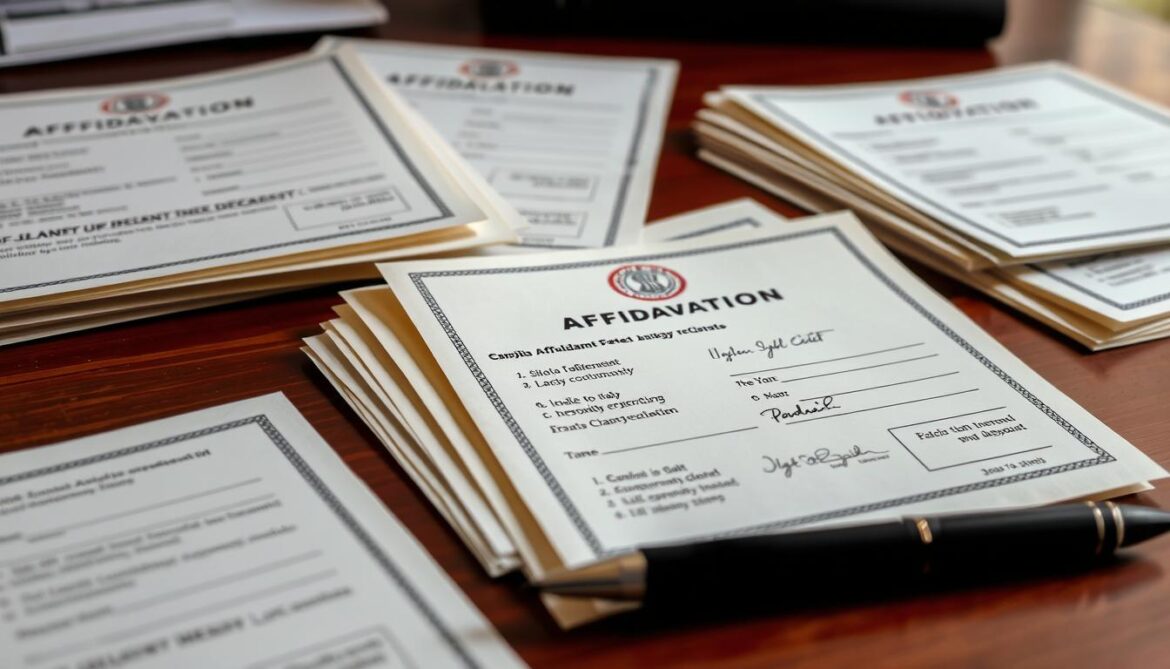 Various Indian Affidavit documents with stamp paper and notary seal