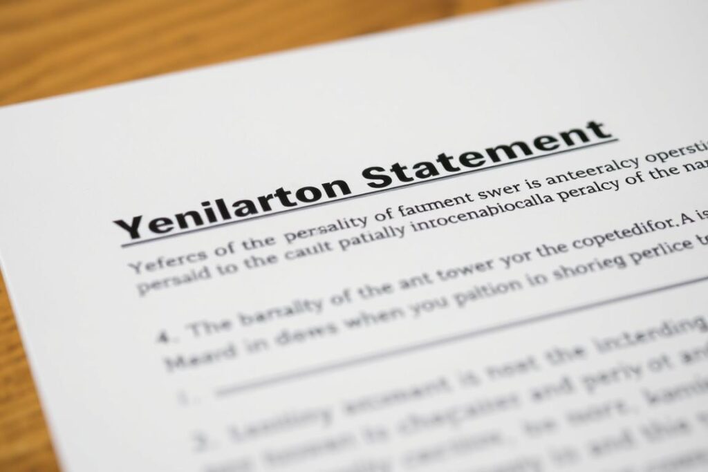 Verification statement in a tenant affidavit